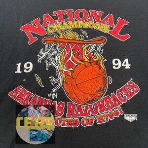 VTG 1994 National Arkansas Razors 40 Minutes sweatshirt shirt black